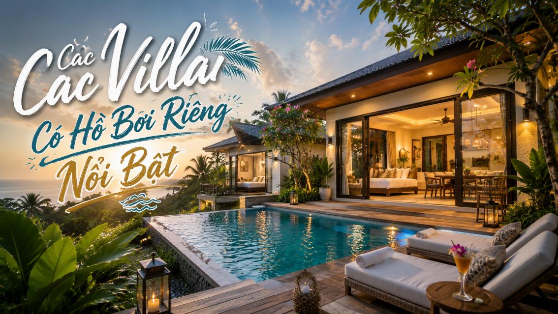Các villa có hồ bơi riêng nổi bật