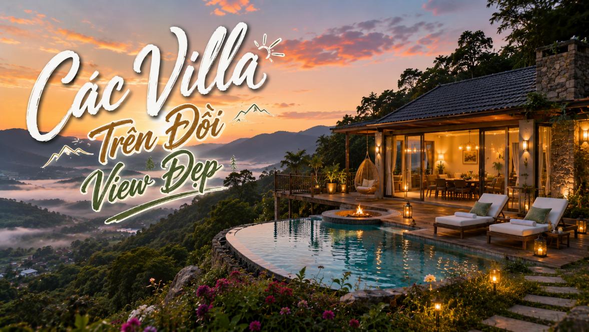 Các villa trên đồi view đẹp