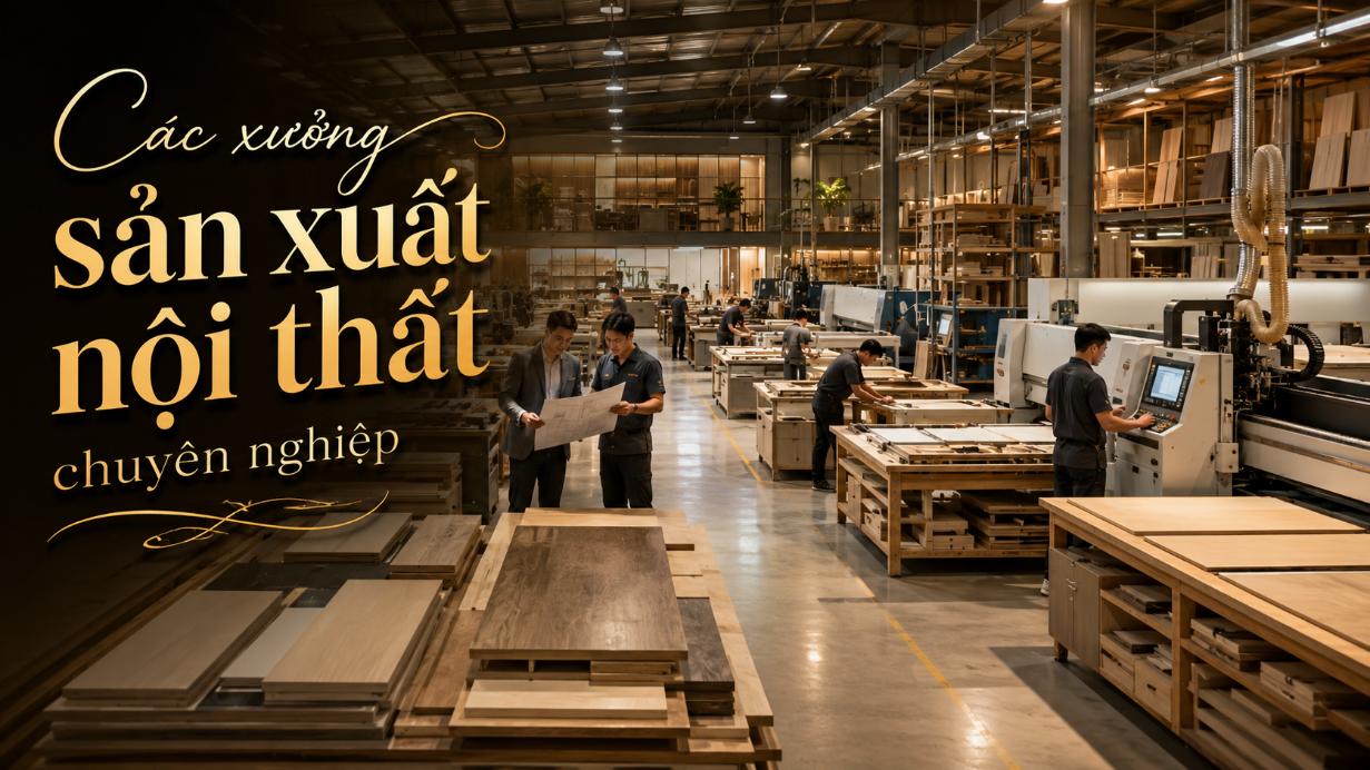 Các xưởng sản xuất nội thất chuyên nghiệp