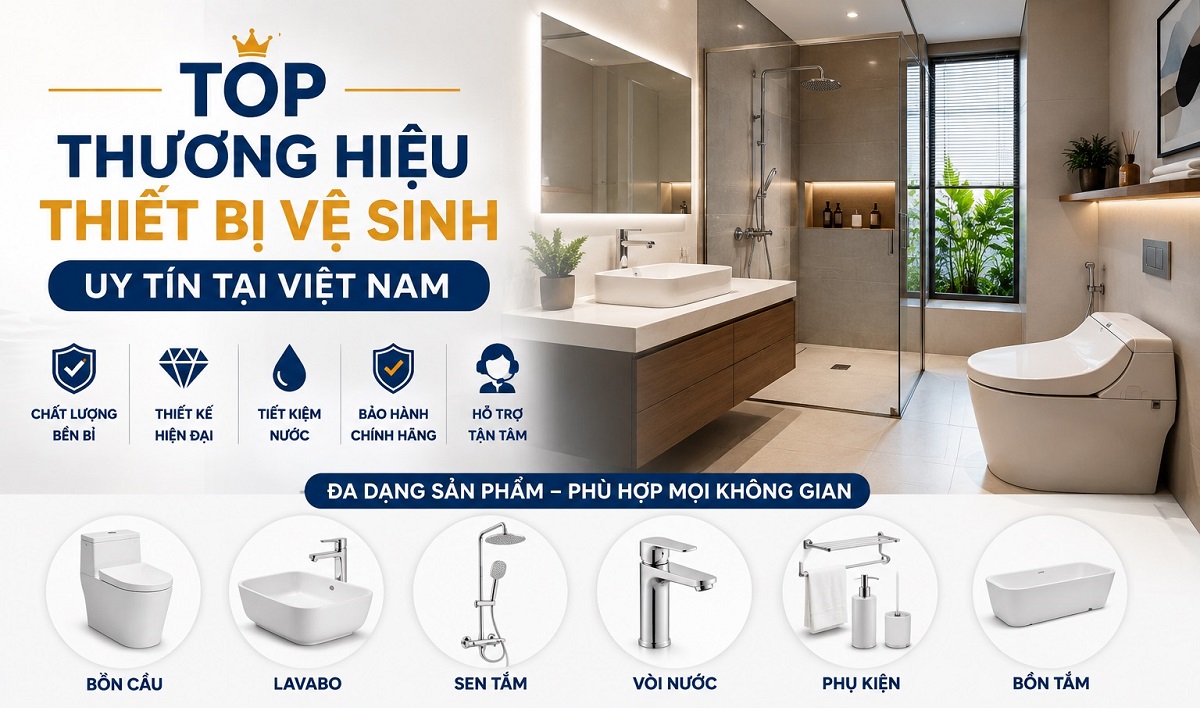 Top thương hiệu thiết bị vệ sinh uy tín tại Việt Nam